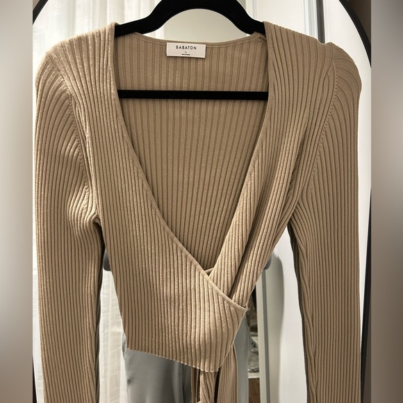 Babaton Sweaters - Babaton Wrap Knit Sweater - L